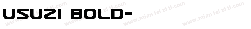 Usuzi Bold字体转换